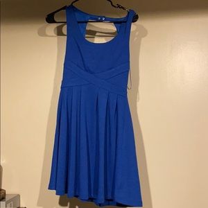 Blue dress with open back